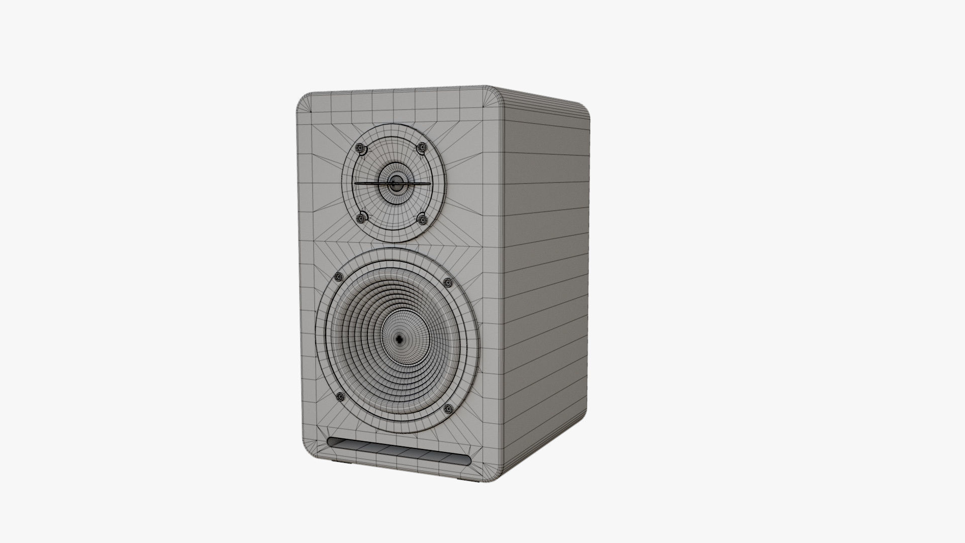 Bookshelf Passive Speaker Black 3D model_9
