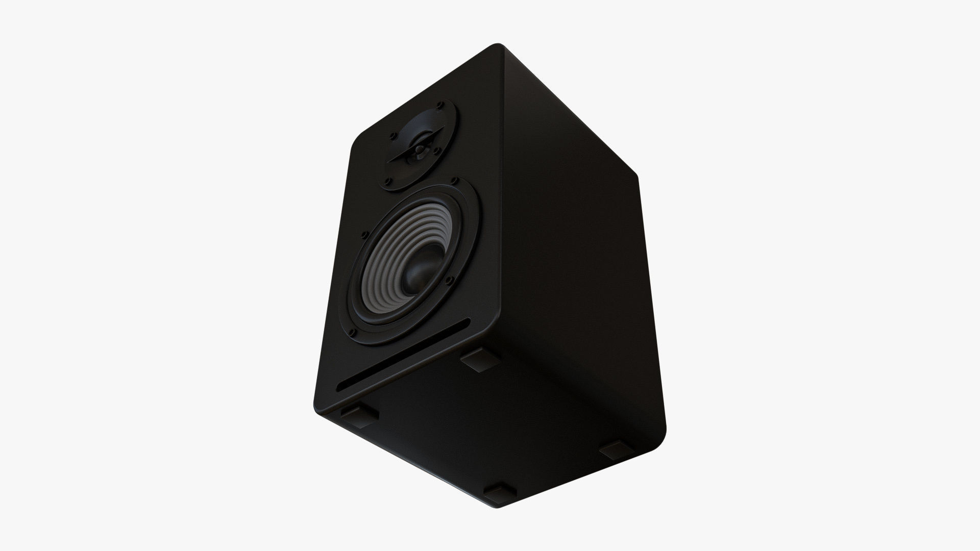 Bookshelf Passive Speaker Black 3D model_8