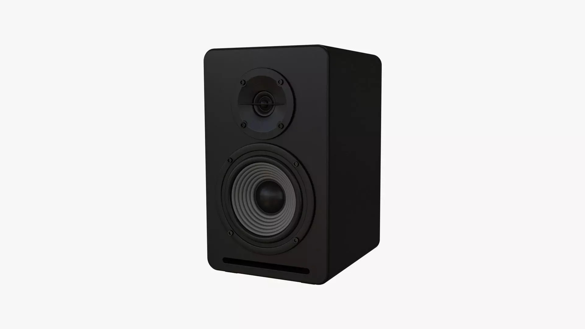 Bookshelf Passive Speaker Black 3D model_0