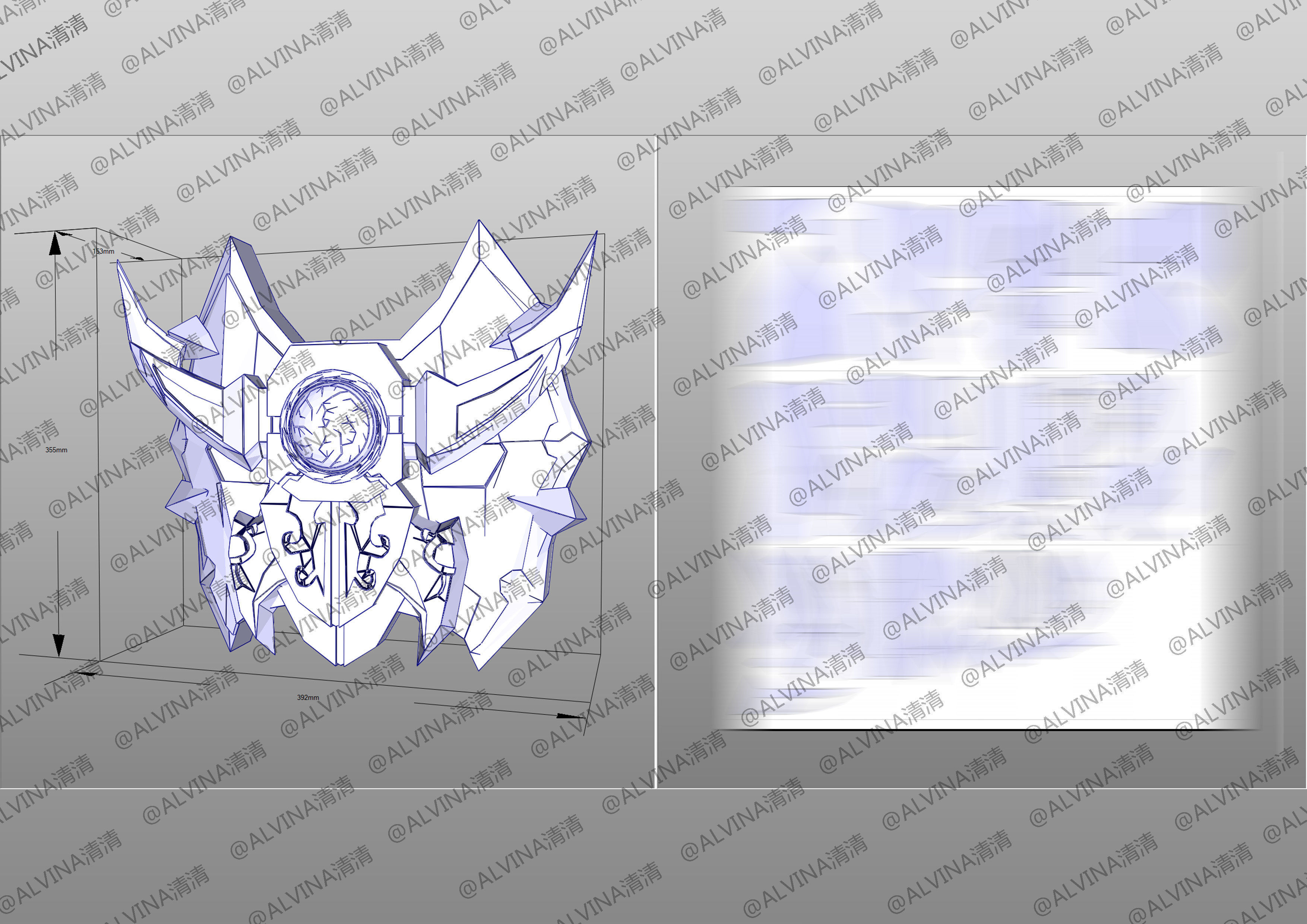 Armor Hero Ultimate Emperor Chivalry - Cosplay Pepakura Foam Low-poly 3D model_7