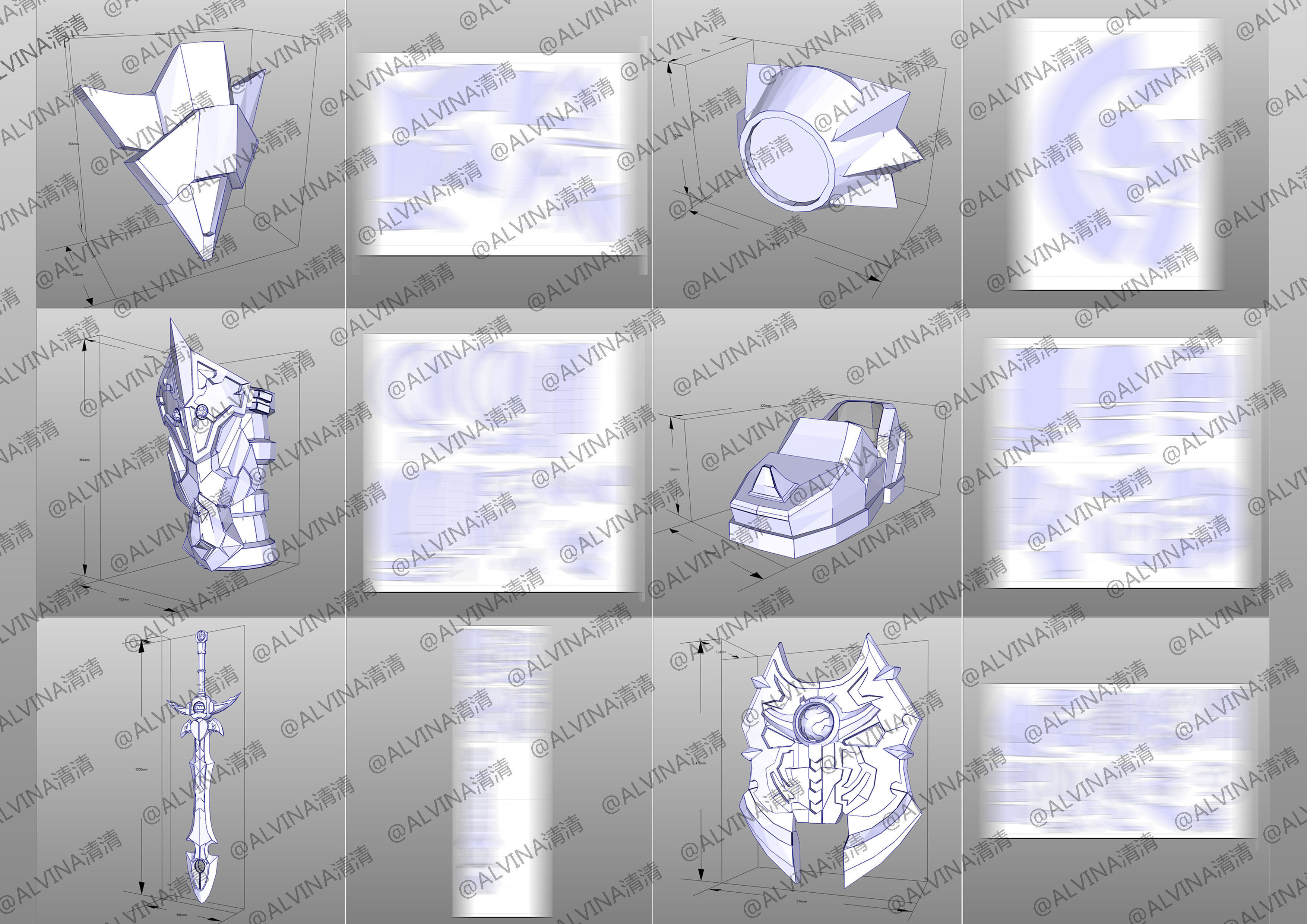 Armor Hero Ultimate Emperor Chivalry - Cosplay Pepakura Foam Low-poly 3D model_3