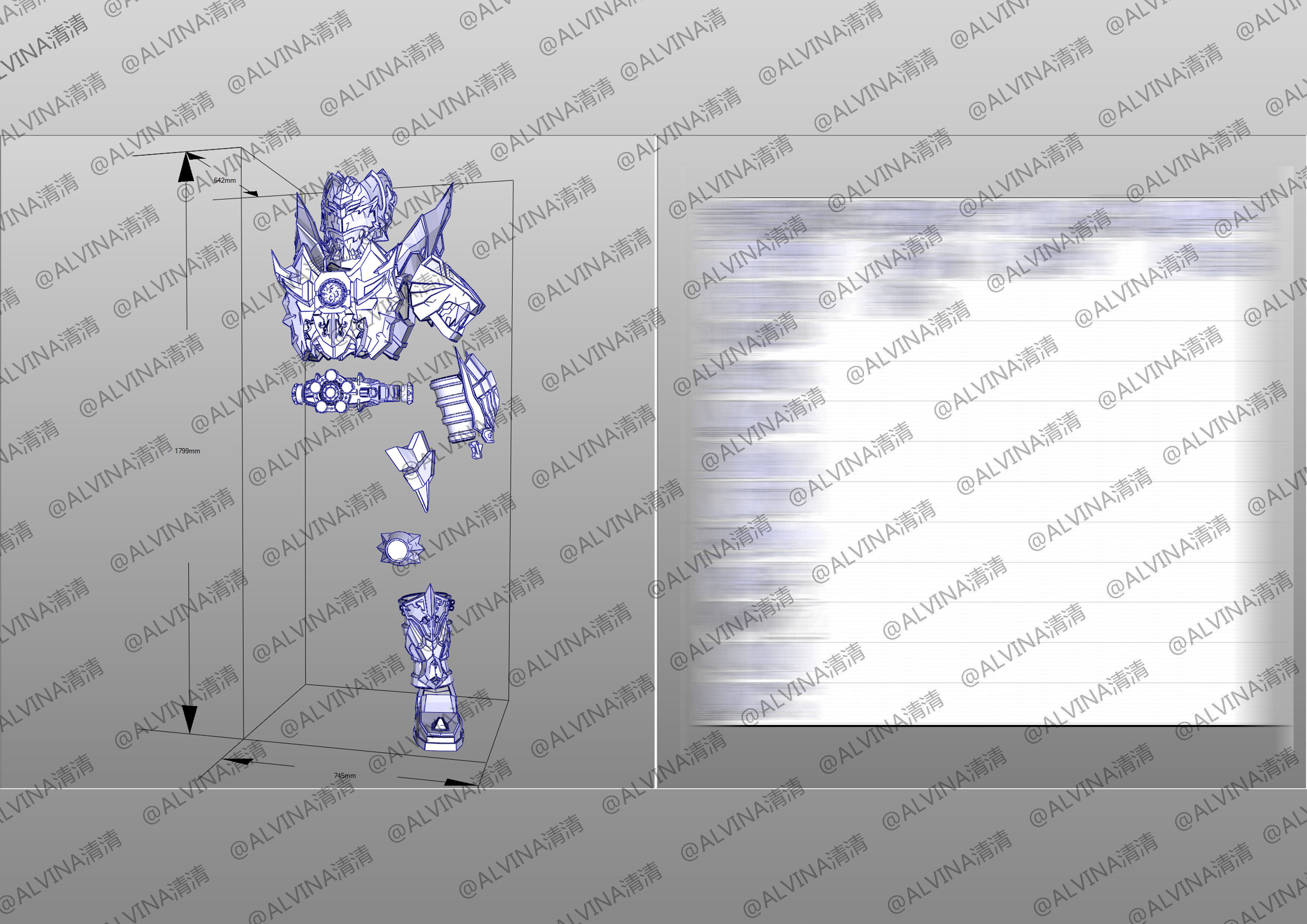 Armor Hero Ultimate Emperor Chivalry - Cosplay Pepakura Foam Low-poly 3D model_4