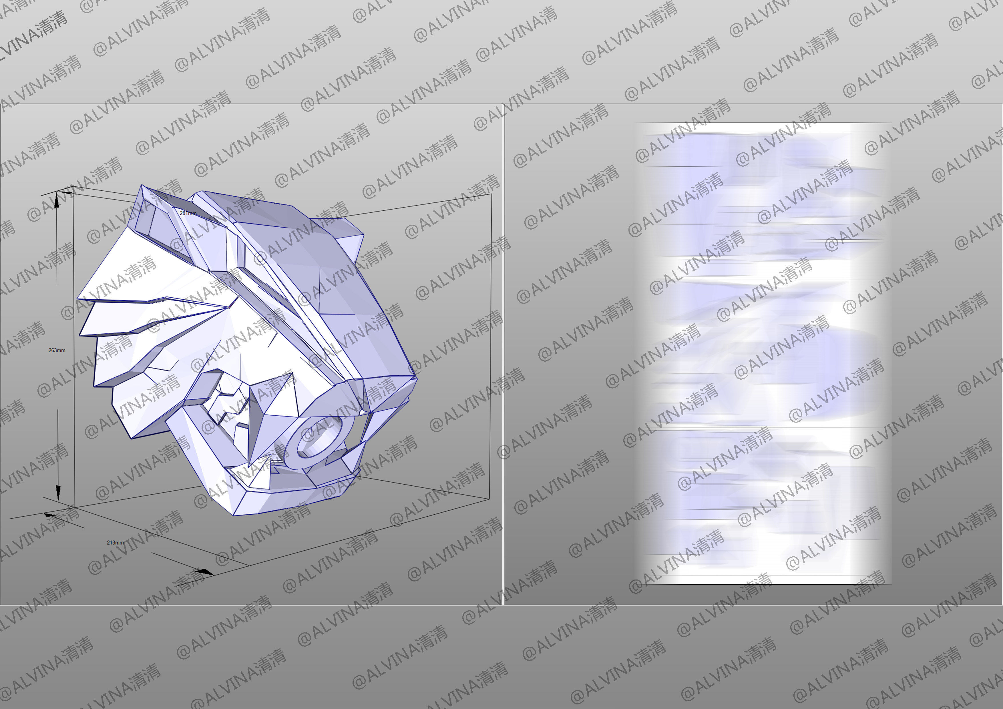 Armor Hero Ultimate Emperor Chivalry - Cosplay Pepakura Foam Low-poly 3D model_9