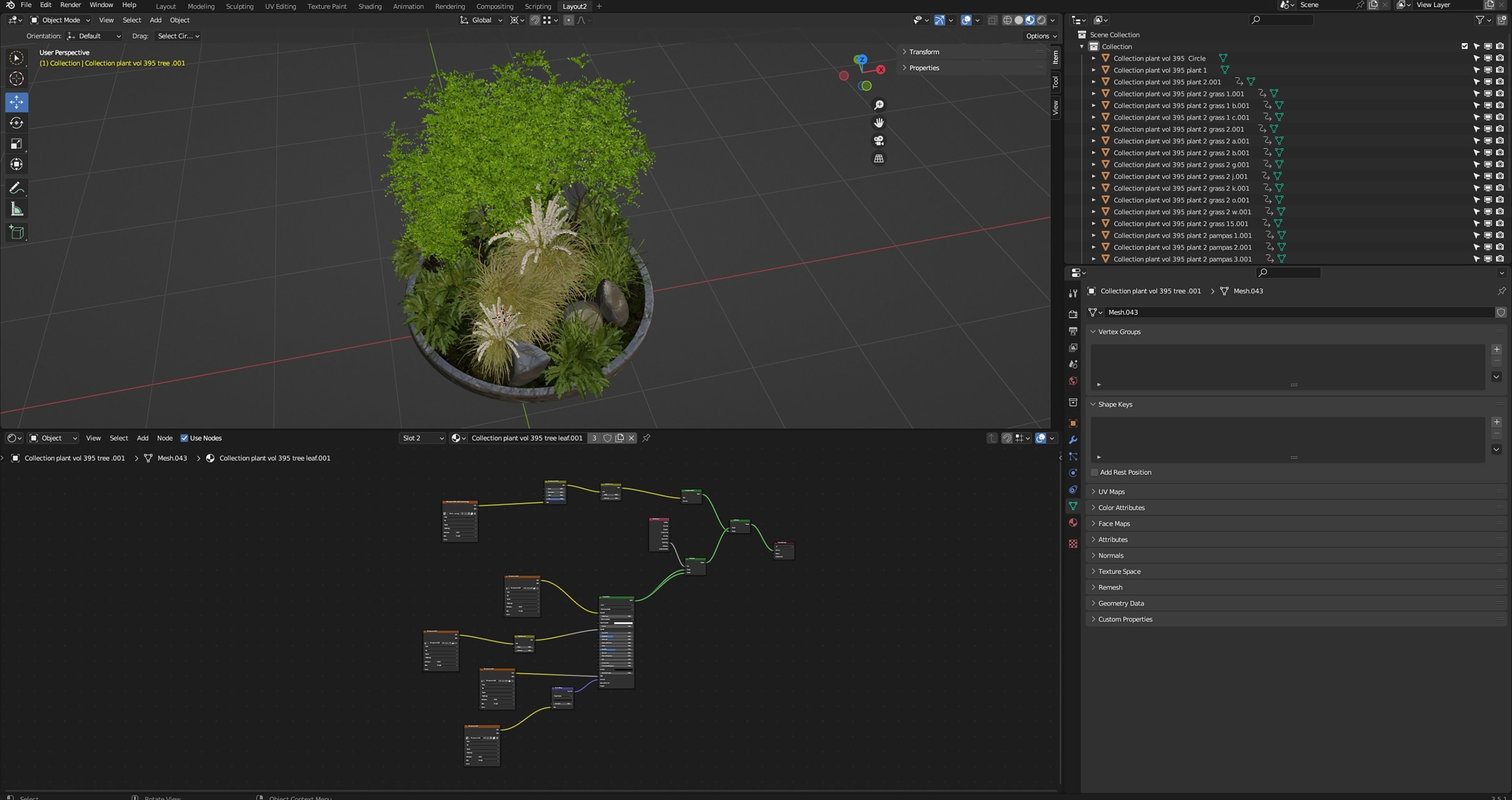 Collection plant vol 395 - blender model  3D model_6