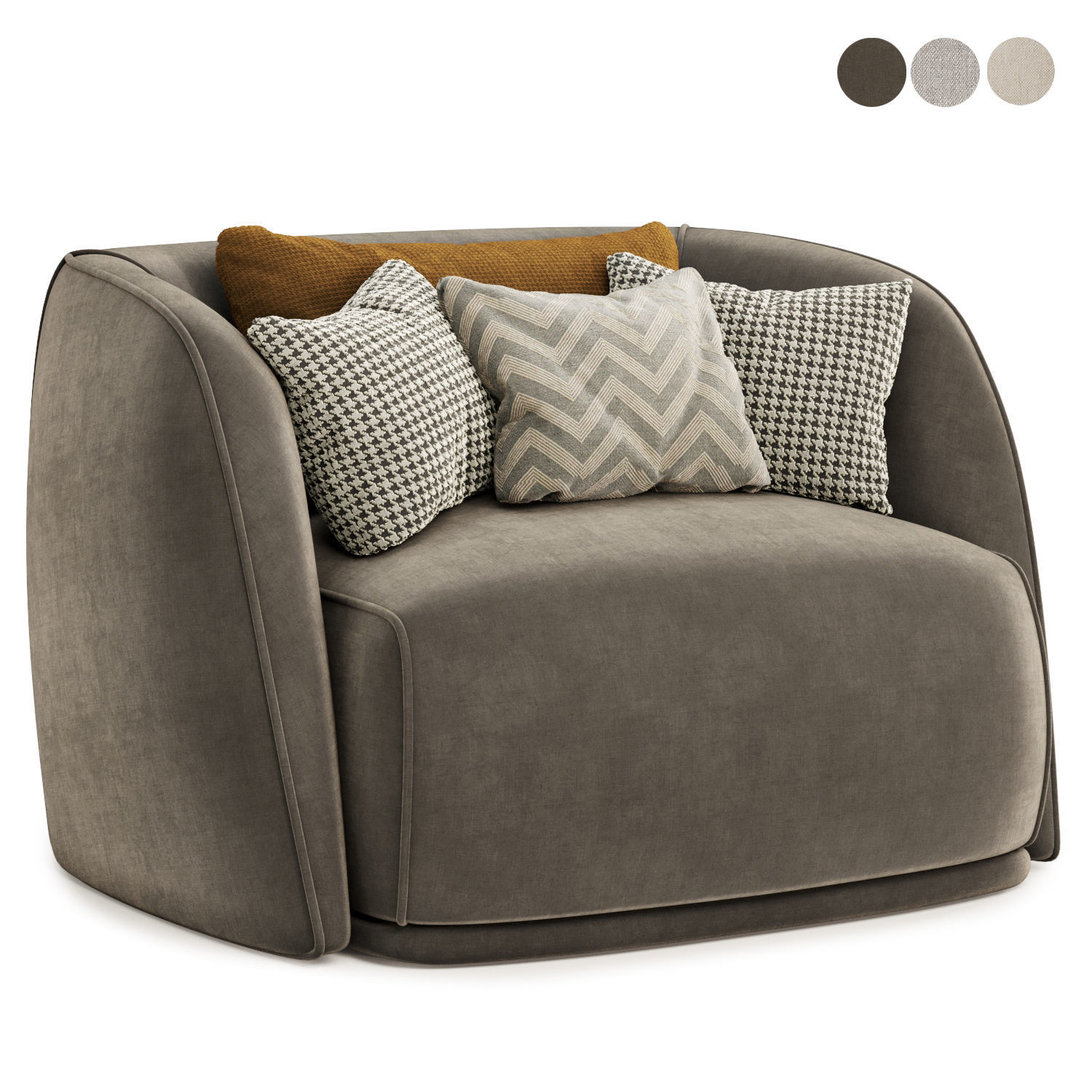 Natalie arm chair 3D model_2