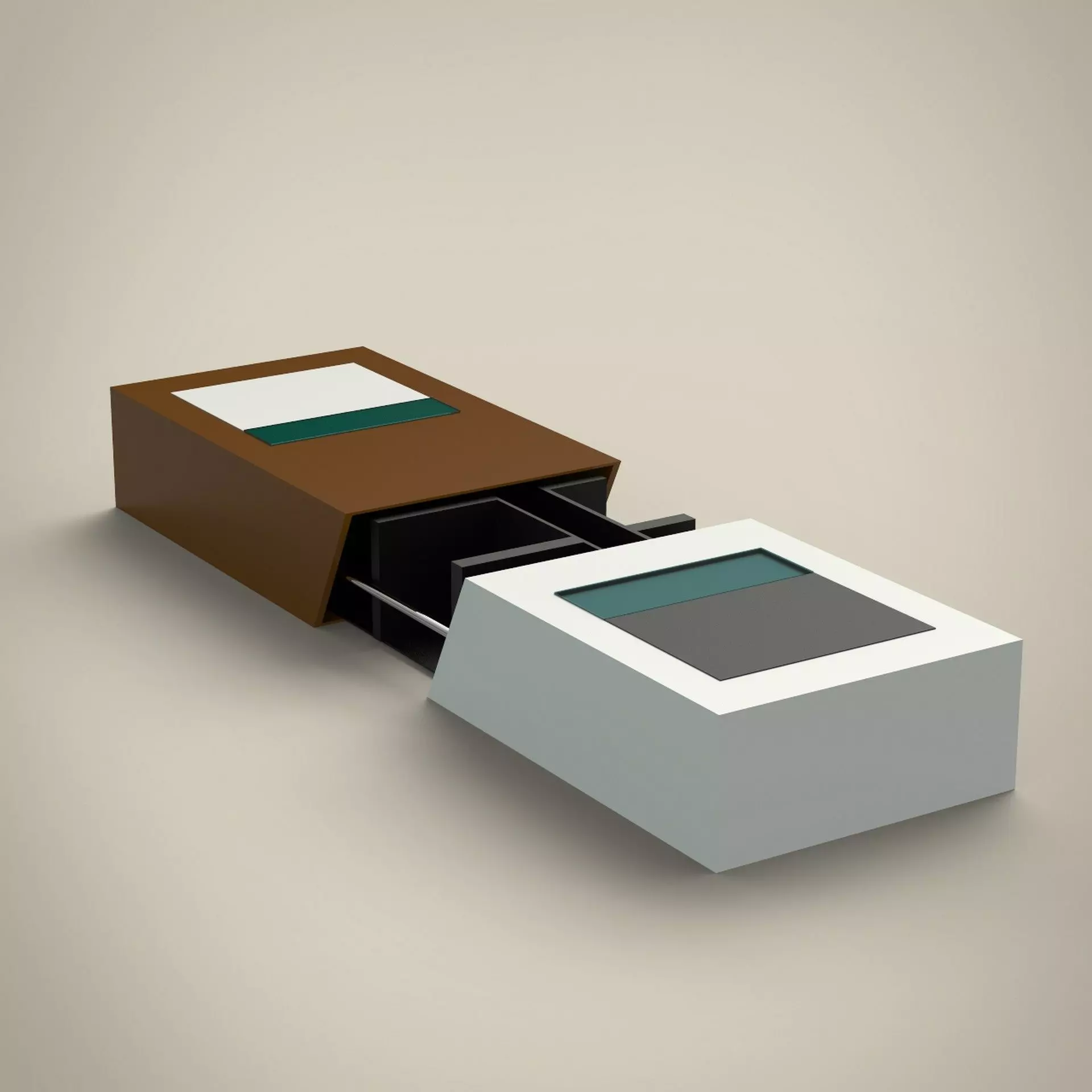 Sliding table Low-poly 3D model