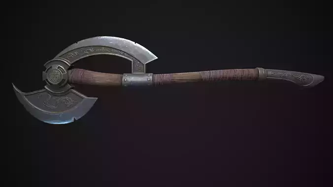 Viking Axe Low-poly 3D model