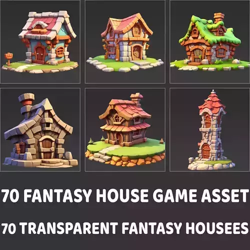 70 Fantasy House Game Asset