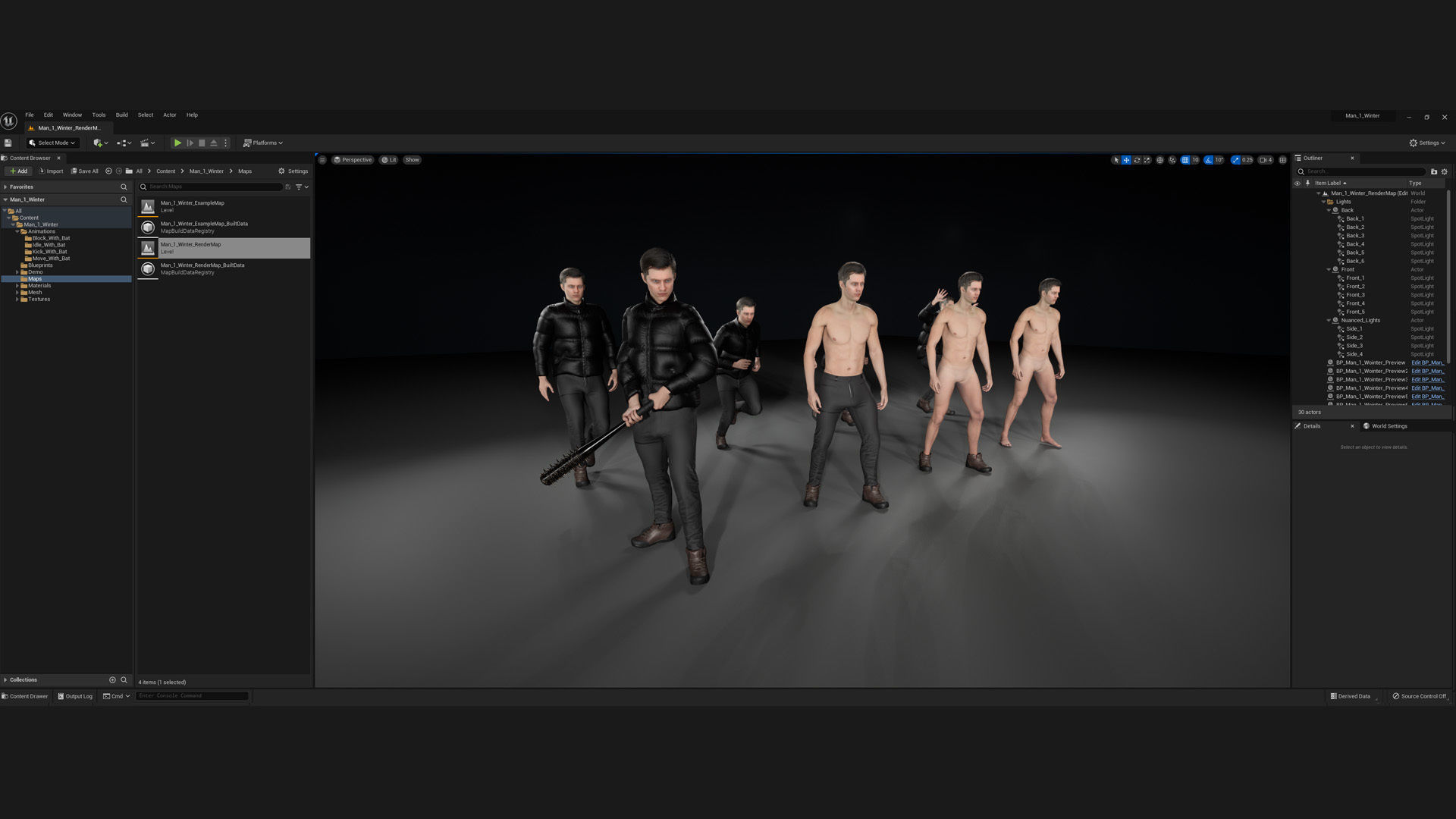 Man Winter Outfit - Modular - Rigged Low-poly 3D model_6