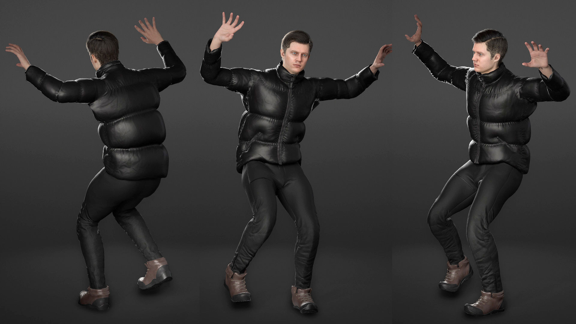 Man Winter Outfit - Modular - Rigged Low-poly 3D model_23