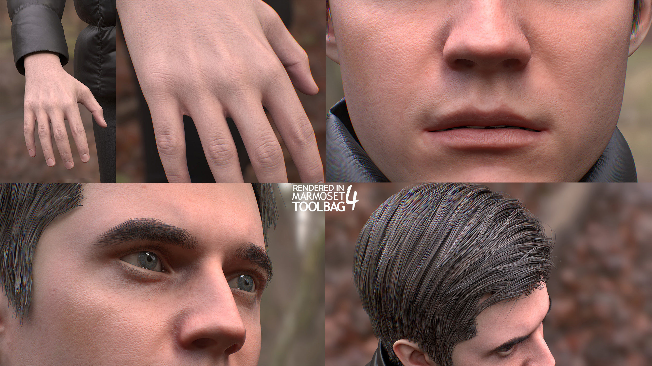 Man Winter Outfit - Modular - Rigged Low-poly 3D model_13