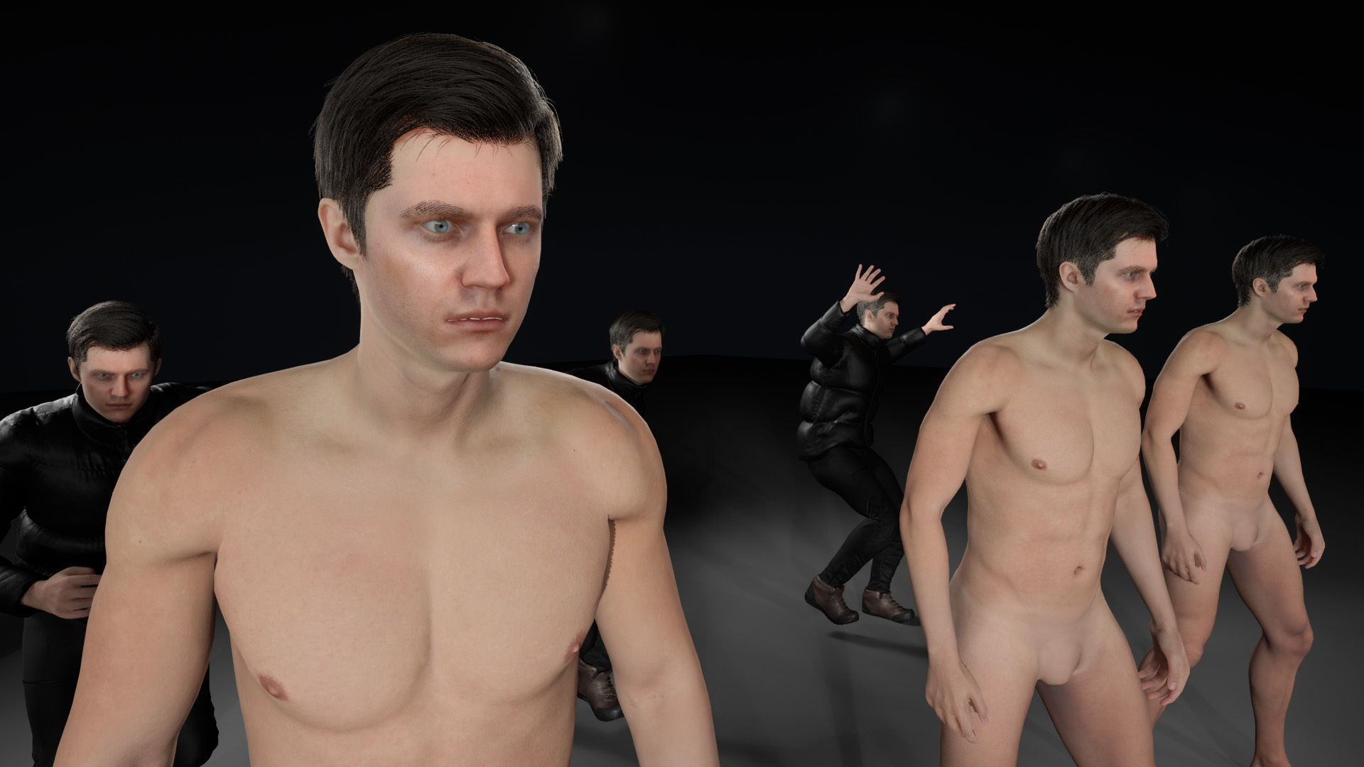 Man Winter Outfit - Modular - Rigged Low-poly 3D model_20