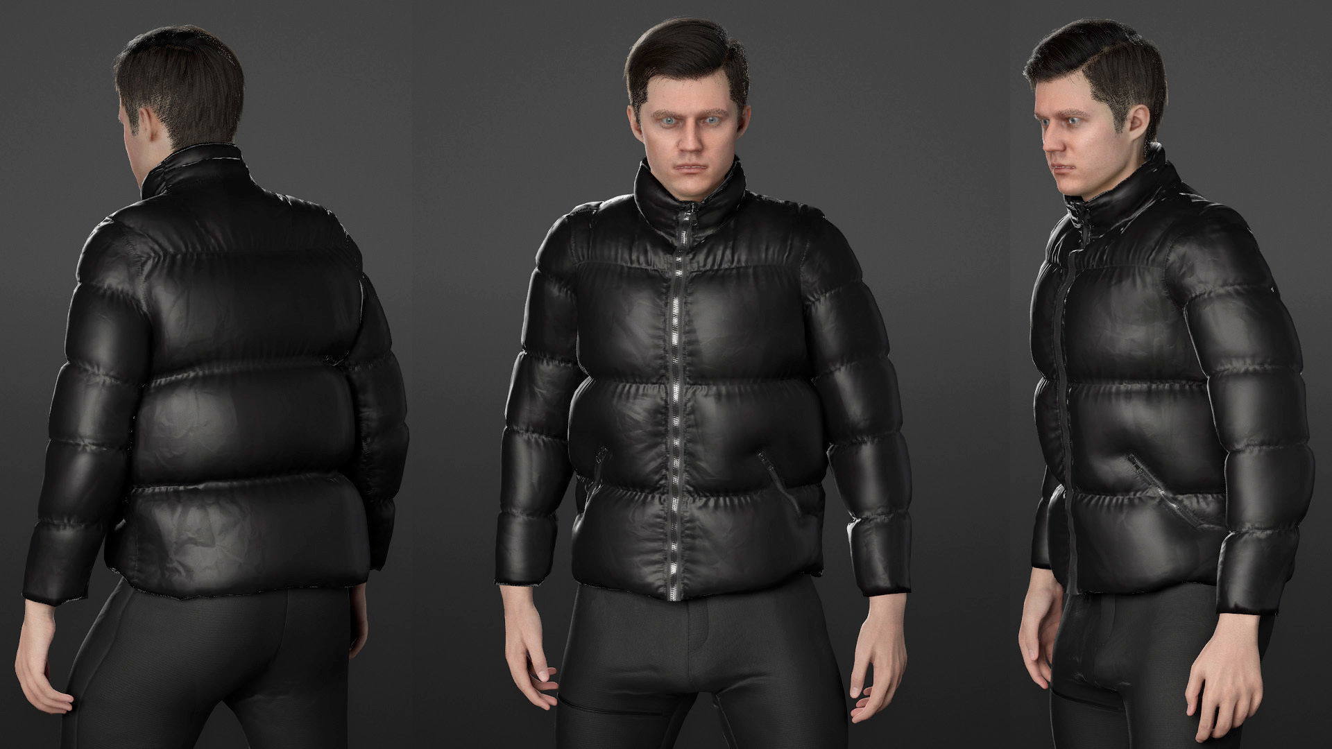 Man Winter Outfit - Modular - Rigged Low-poly 3D model_24