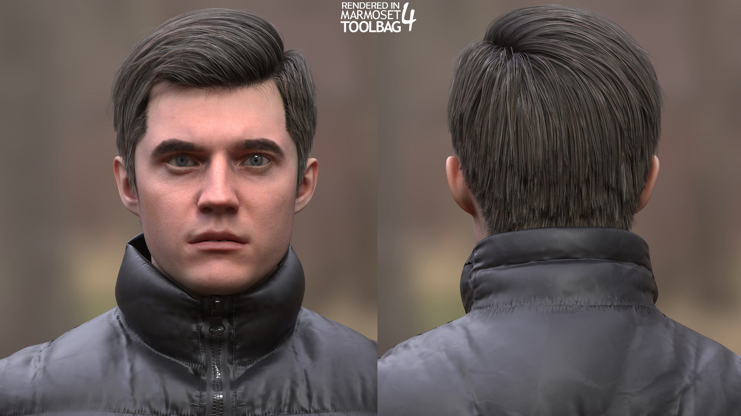 Man Winter Outfit - Modular - Rigged Low-poly 3D model_10