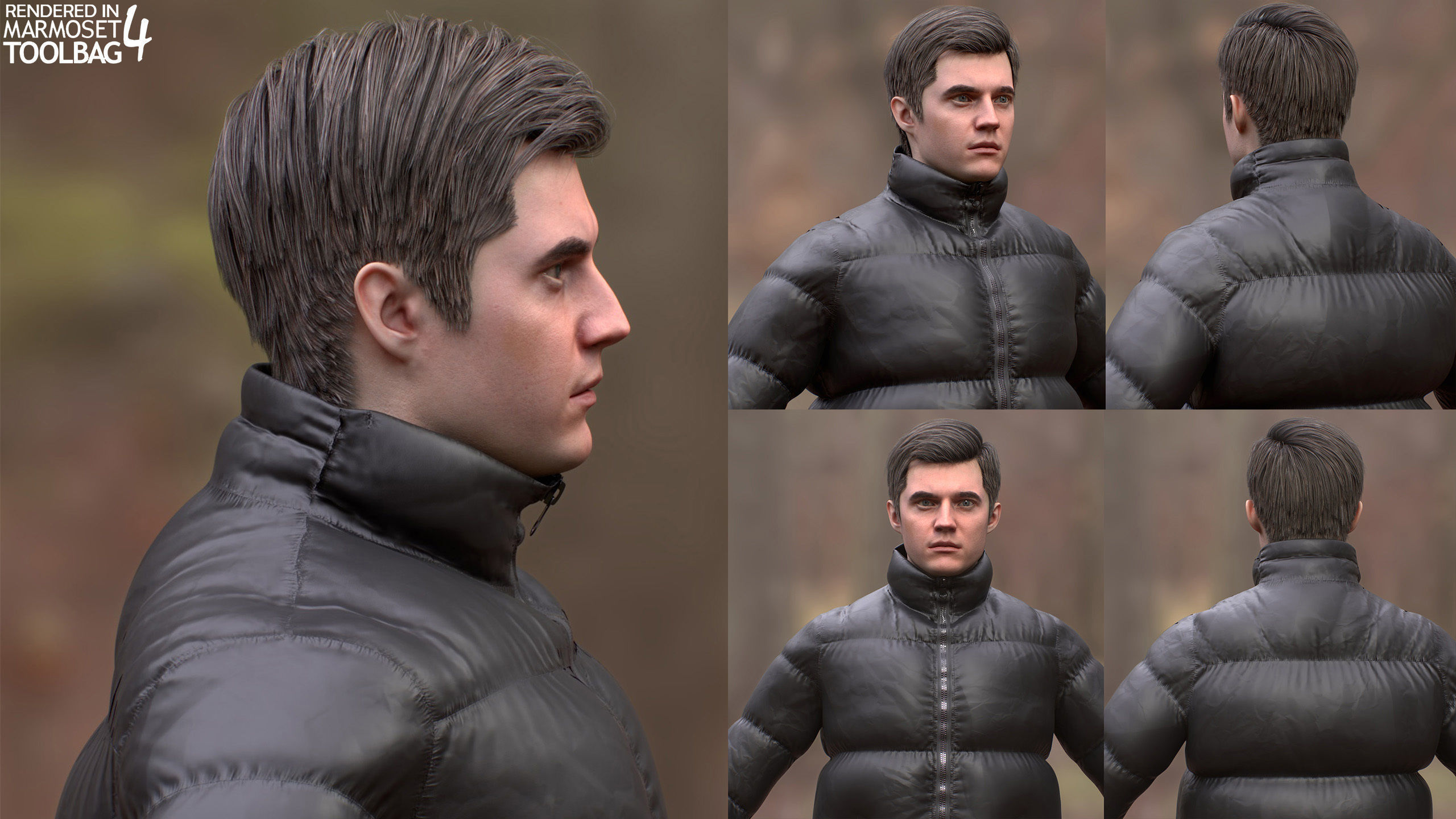 Man Winter Outfit - Modular - Rigged Low-poly 3D model_12