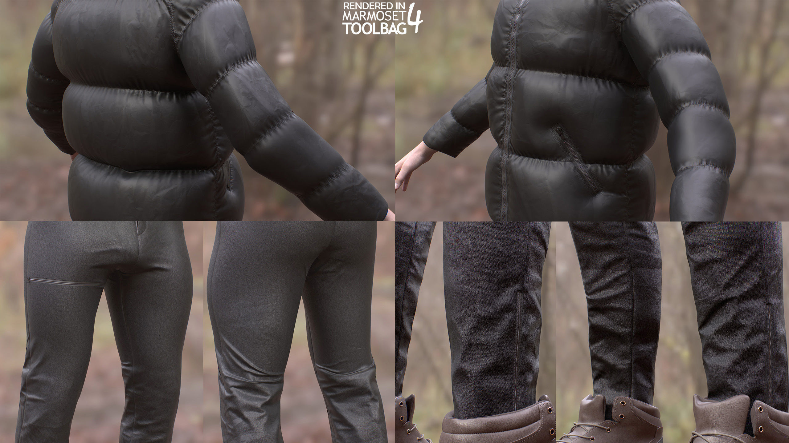 Man Winter Outfit - Modular - Rigged Low-poly 3D model_15