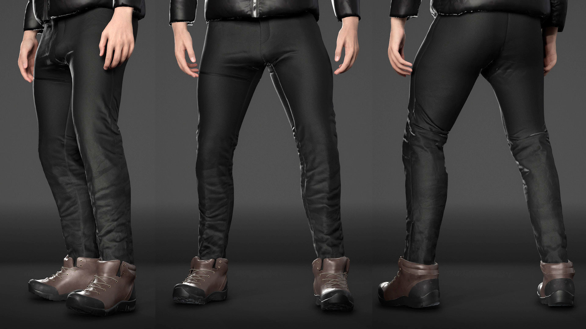 Man Winter Outfit - Modular - Rigged Low-poly 3D model_25