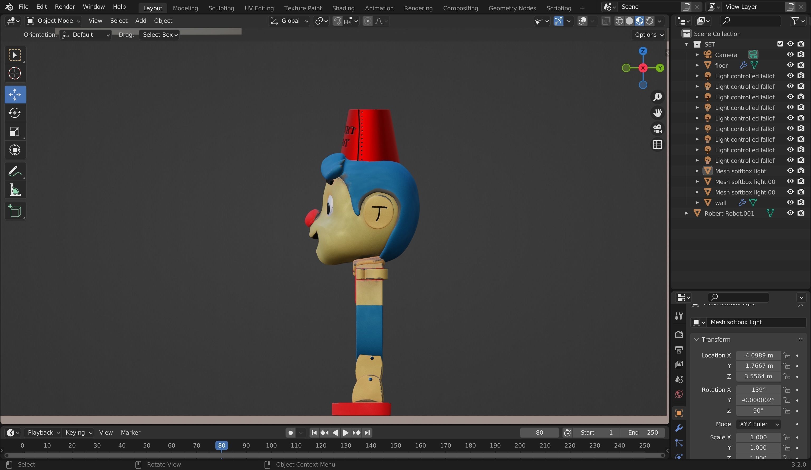 Robert Robot 3D Model Low-poly 3D model_7