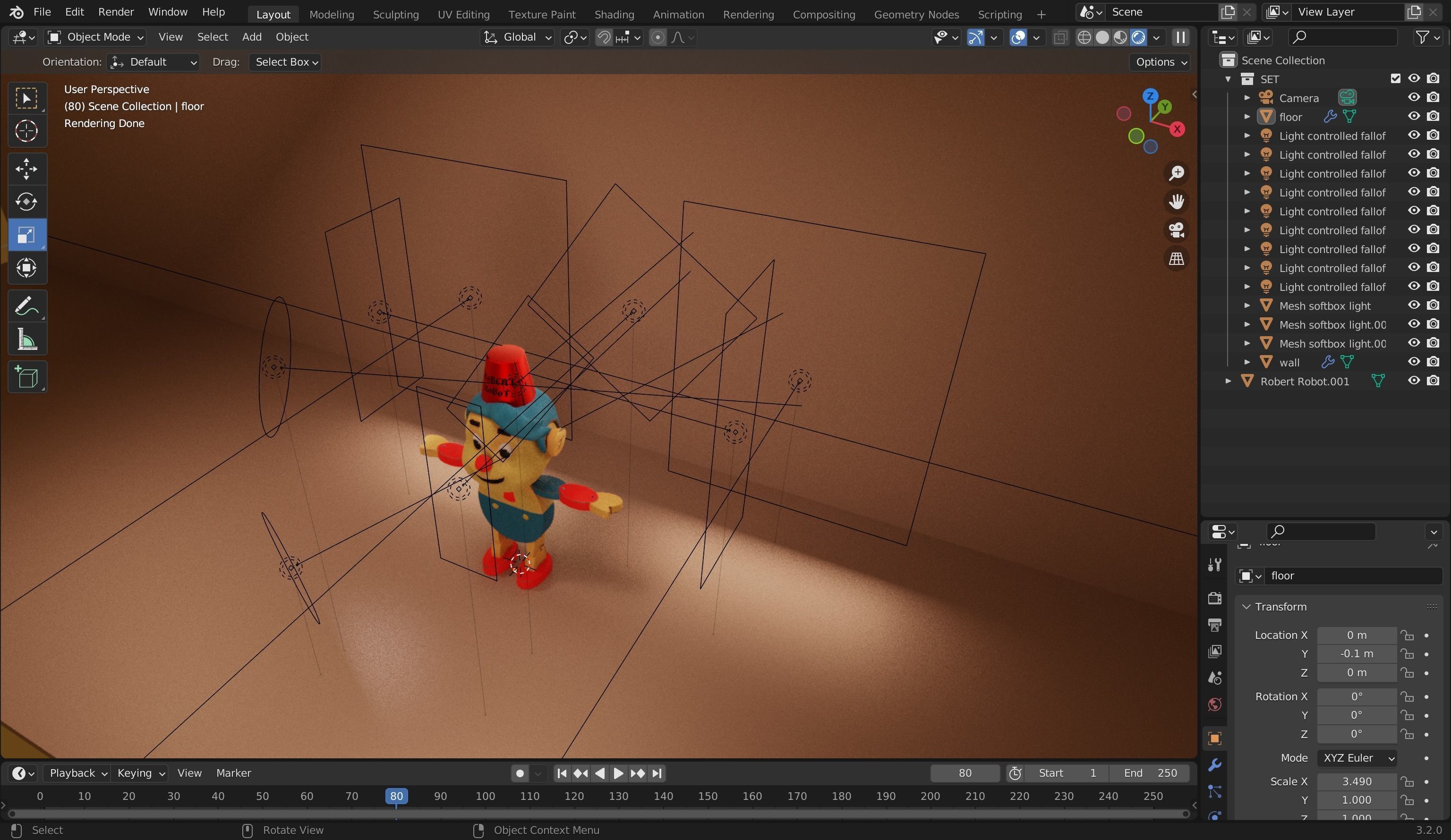 Robert Robot 3D Model Low-poly 3D model_5