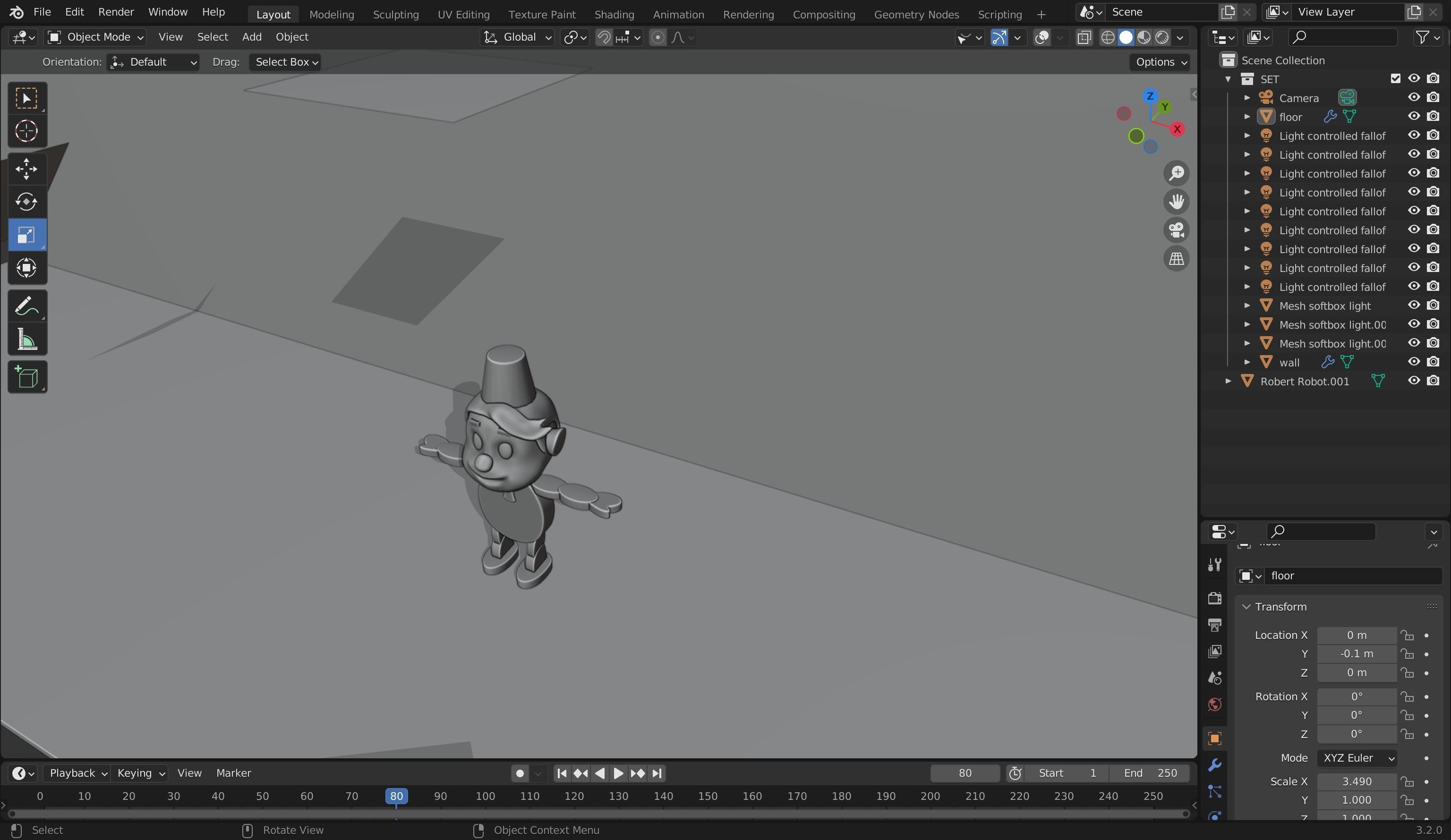 Robert Robot 3D Model Low-poly 3D model_18