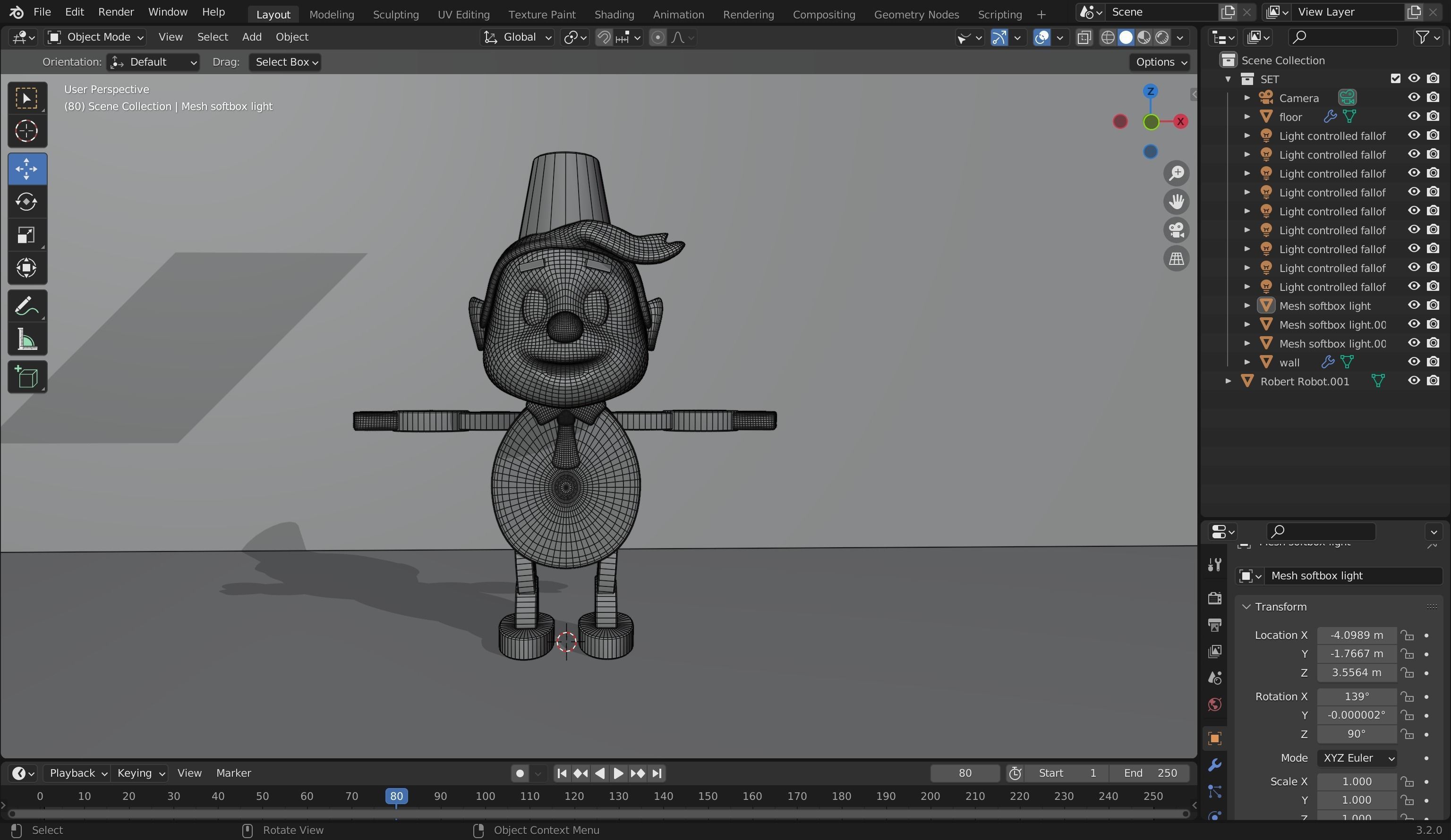 Robert Robot 3D Model Low-poly 3D model_19