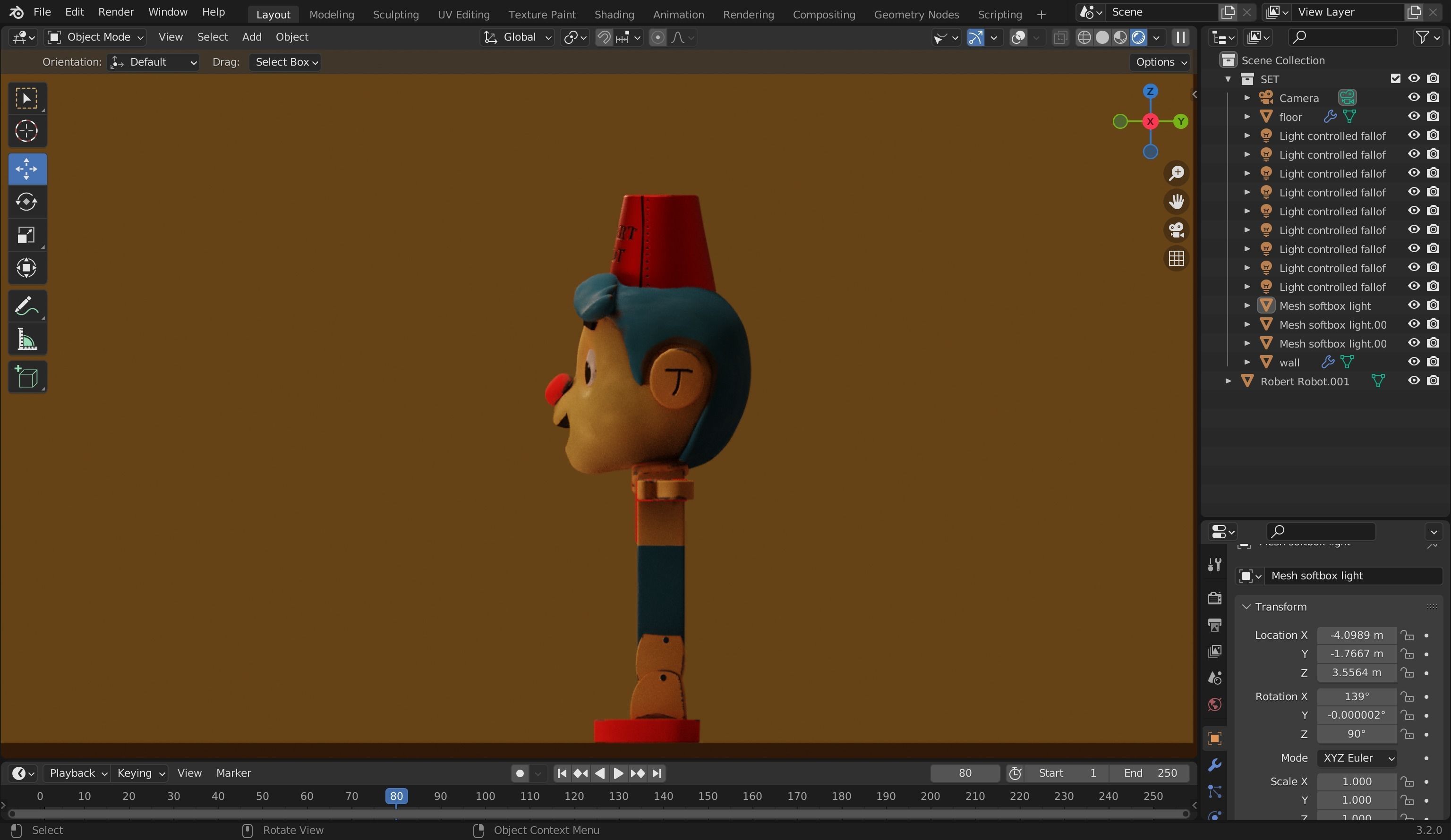 Robert Robot 3D Model Low-poly 3D model_23