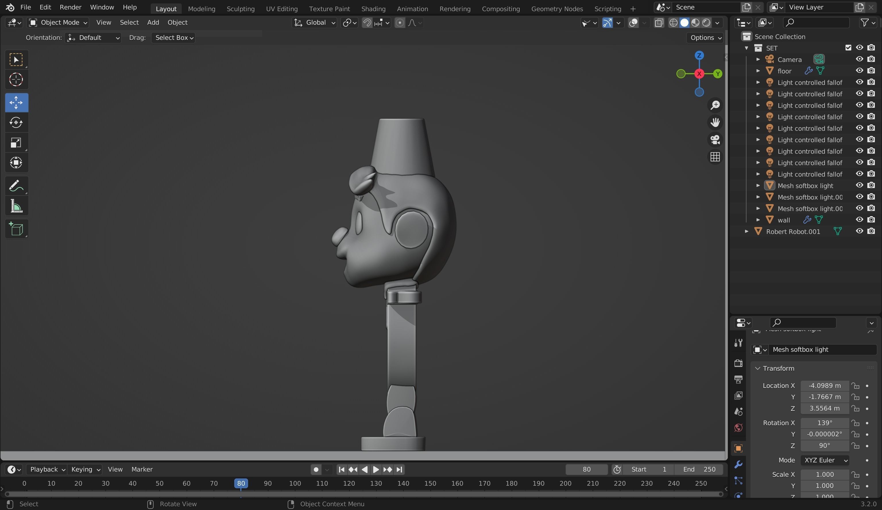 Robert Robot 3D Model Low-poly 3D model_6