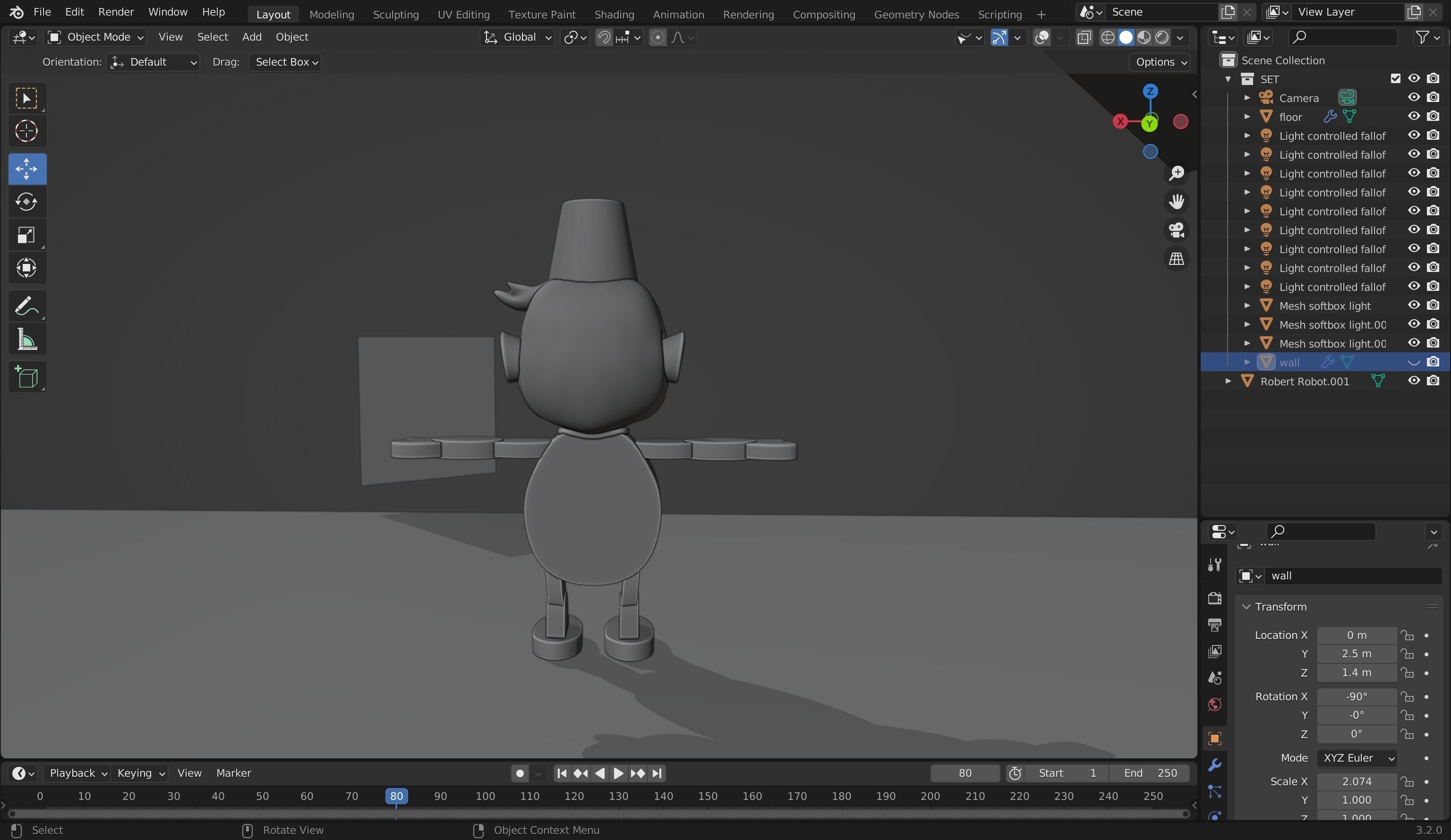 Robert Robot 3D Model Low-poly 3D model_15