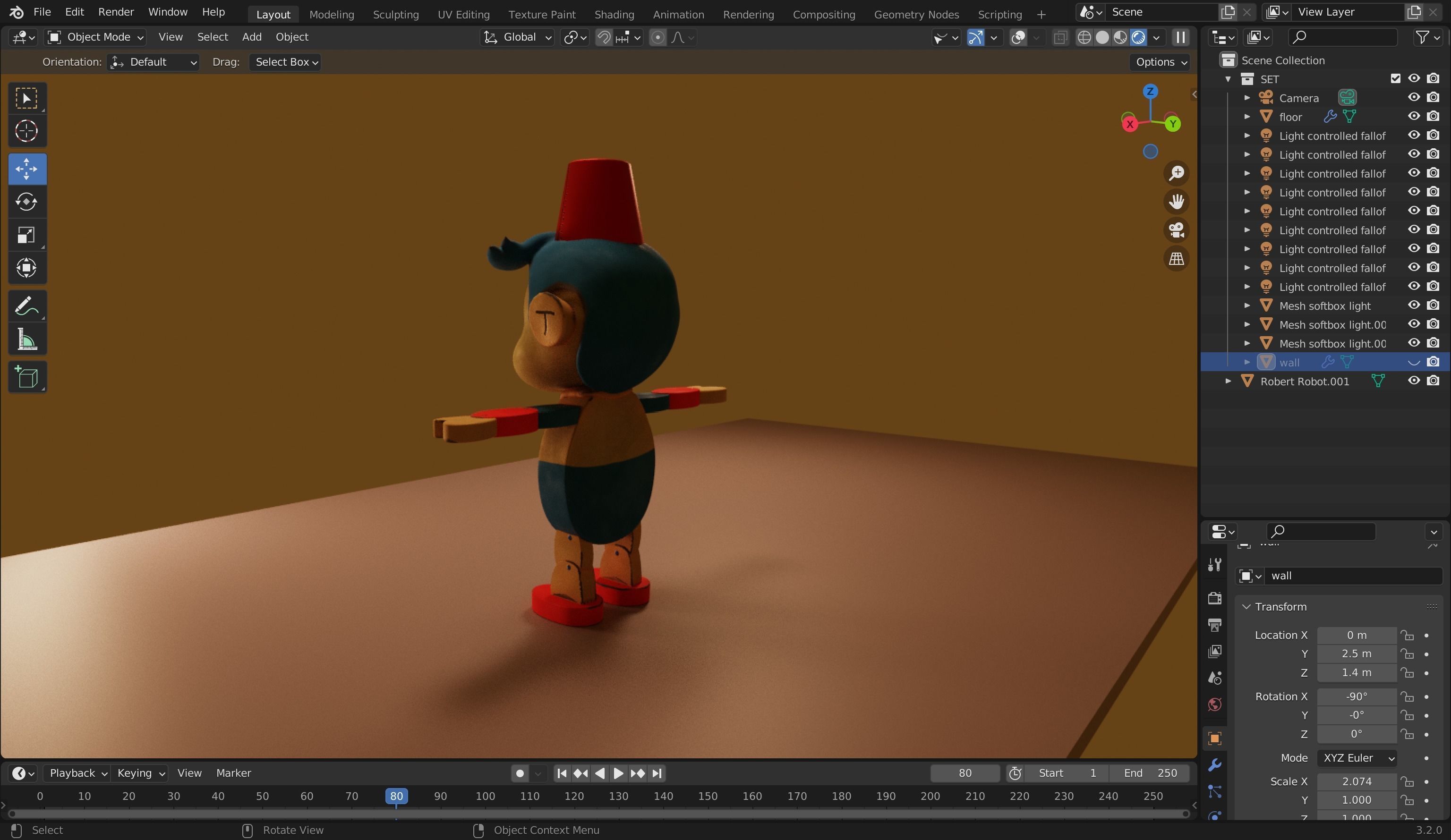 Robert Robot 3D Model Low-poly 3D model_10