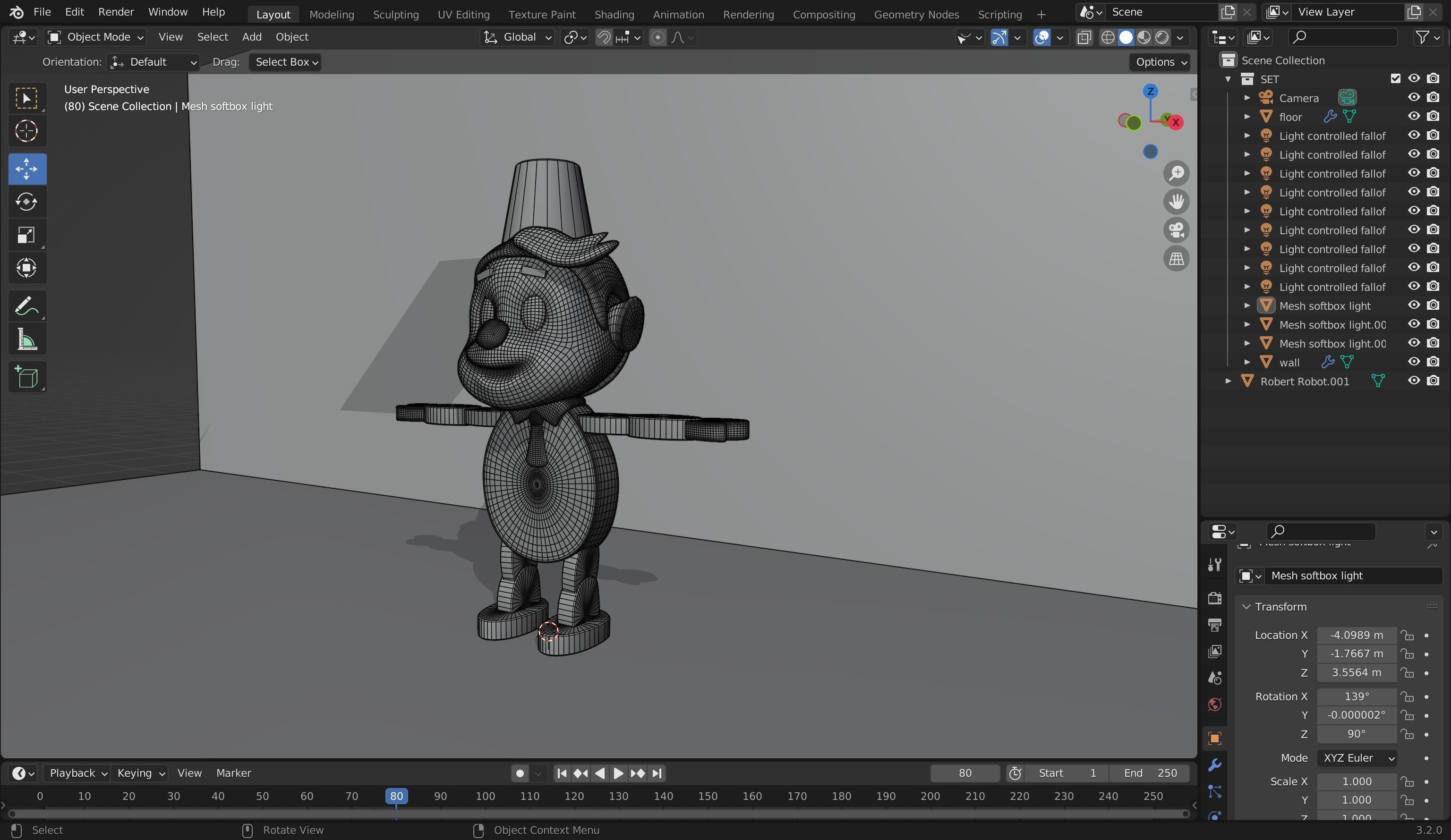Robert Robot 3D Model Low-poly 3D model_20