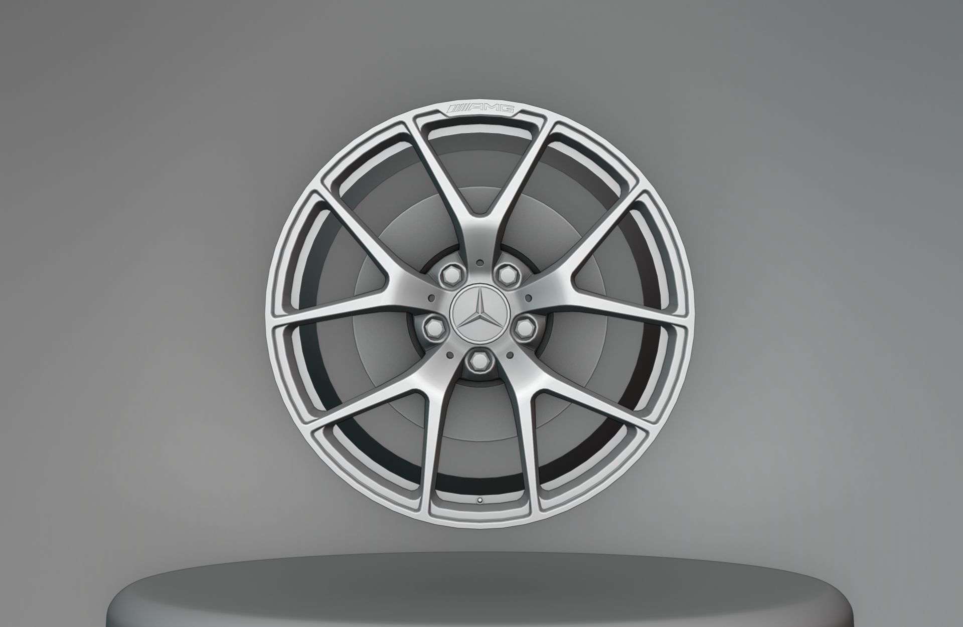 Mercedes C63 W204 AMG 507 - Wheels - Game Ready - Fully Textured Low-poly 3D model_9