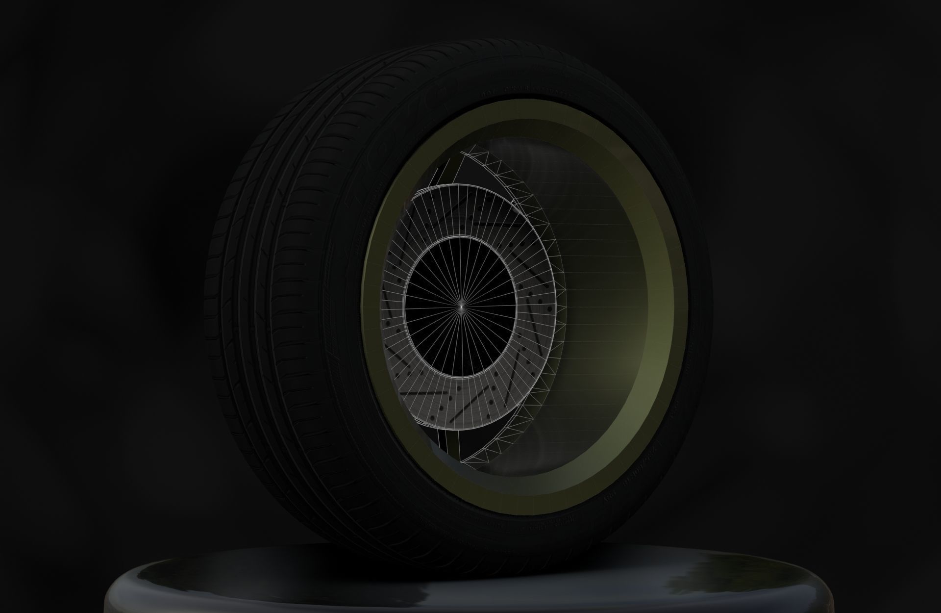 Mercedes C63 W204 AMG 507 - Wheels - Game Ready - Fully Textured Low-poly 3D model_8