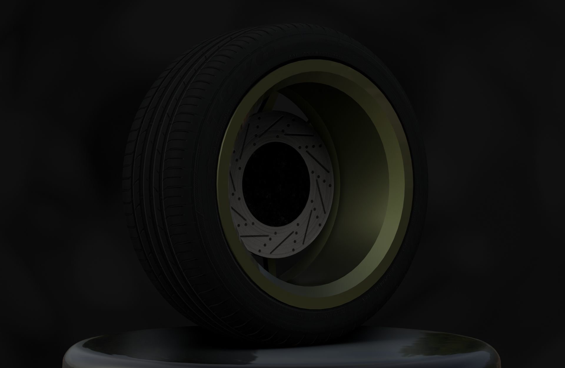 Mercedes C63 W204 AMG 507 - Wheels - Game Ready - Fully Textured Low-poly 3D model_7