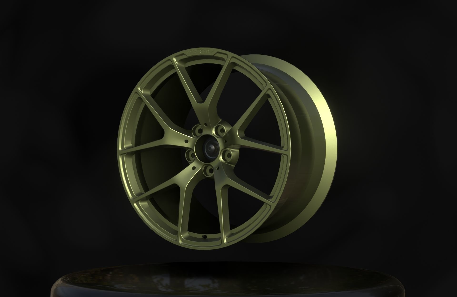 Mercedes C63 W204 AMG 507 - Wheels - Game Ready - Fully Textured Low-poly 3D model_14