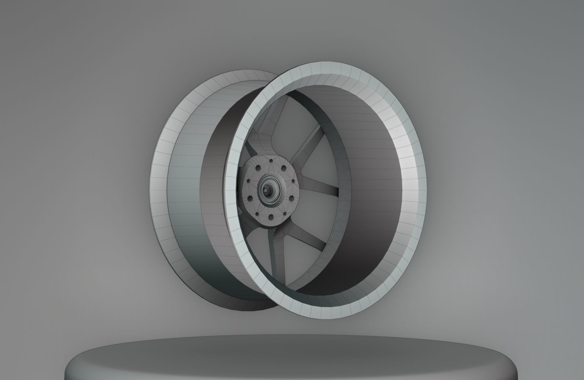 Mercedes C63 W204 AMG 507 - Wheels - Game Ready - Fully Textured Low-poly 3D model_13