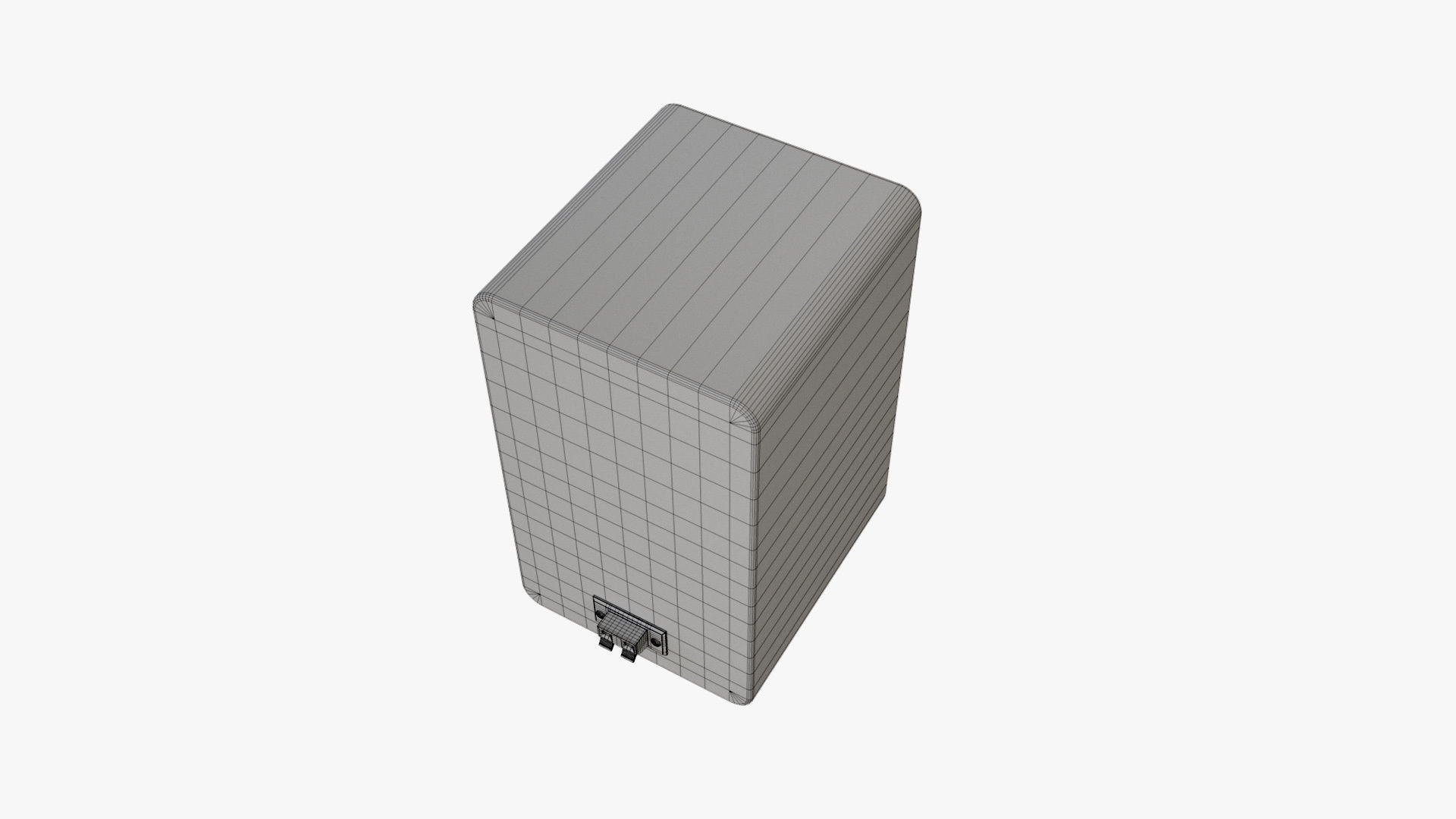 Bookshelf Passive Speaker White 3D model_11