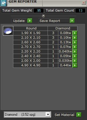 Round Diamond ring with stones 3673 3D print model 3D print model_8