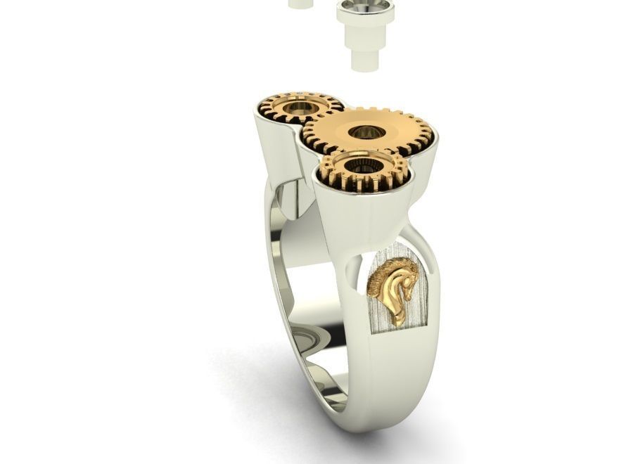 movable gear ring - orginal design  3D print model_5