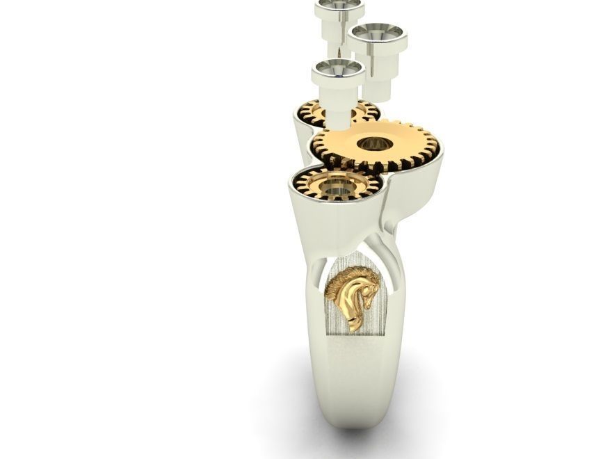 movable gear ring - orginal design  3D print model_13