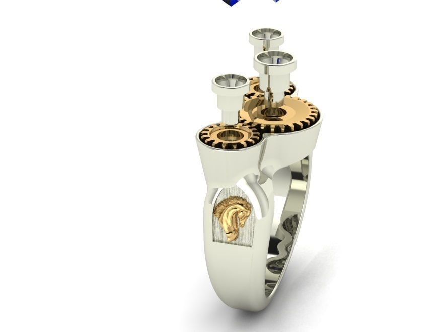 movable gear ring - orginal design  3D print model_14