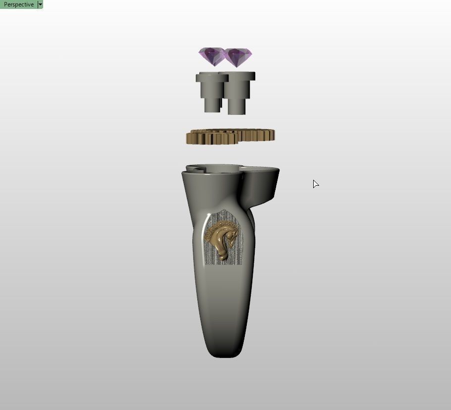 movable gear ring - orginal design  3D print model_7