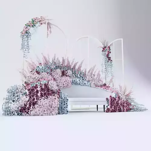 Rose and flowers Wedding seat 