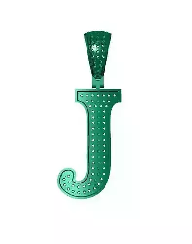 J ALPHABET PENDANT WITH ROUND DIAMOND 