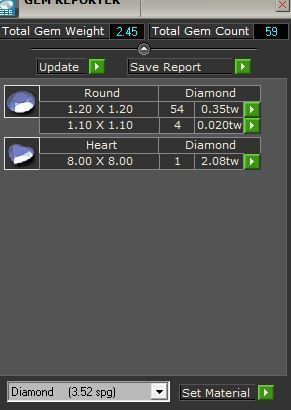 Blue stone heart diamond ring 3674 3D print model 3D print model_8