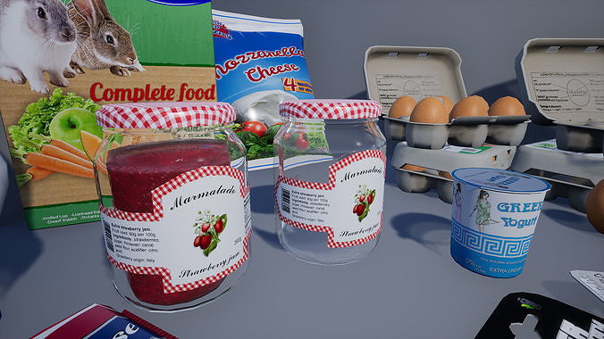Supermarket Product - Food and Drinks - Part 2 Low-poly 3D model 6
