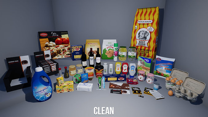 Supermarket Product - Food and Drinks - Part 2 Low-poly 3D model 2