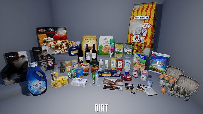 Supermarket Product - Food and Drinks - Part 2 Low-poly 3D model 3