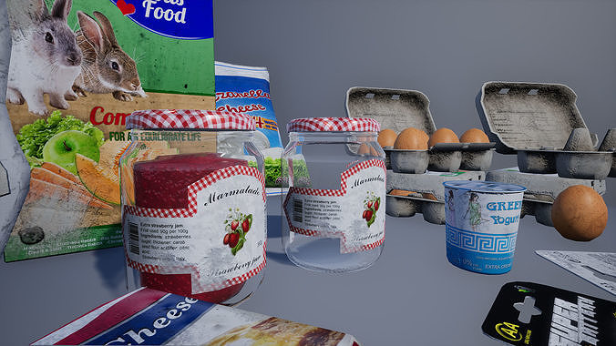 Supermarket Product - Food and Drinks - Part 2 Low-poly 3D model 7
