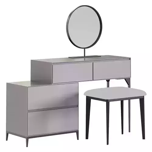 Grey Makeup Vanity Set by Homary