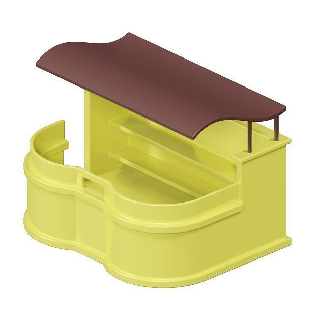 Toddler Cafe Stall Toy 3D model_1